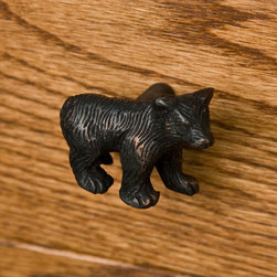 SOLID BRASS BEAR CABINET KNOB - Cabinet And Drawer Knobs