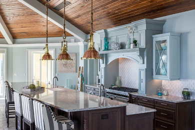 Example of a beach style kitchen design in Miami