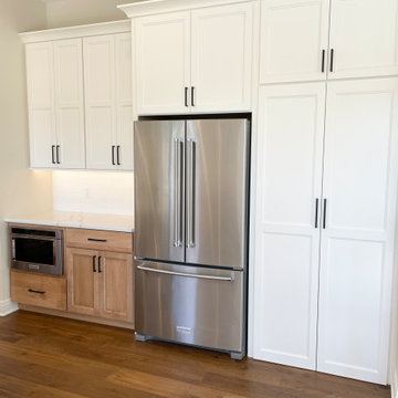 Ivory Painted and Maple Pecan Kitchen Design in Bettendorf, Iowa