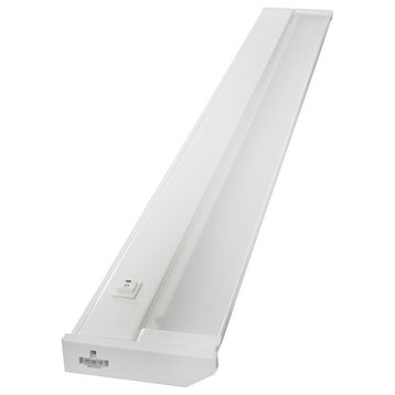 120V Dimmable LED Under Cabinet Metal Light Bar, AQUC, White, 32"