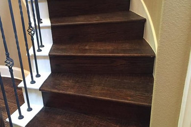 Transitional staircase photo in Dallas