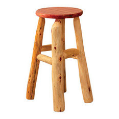 Rustic Red Bar Stools and Counter Stools | Houzz - Furniture Barn USA - Rustic Red Cedar Log Barstool Counter Height - Bar  Stools And Counter