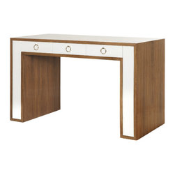 WORLDS AWAY THOMAS DESK ROSEWOOD & LACQUER, BRASS - Desks And Hutches