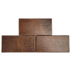 Premier Copper Products T48DBH 4" x 8" Hammered Copper Tile