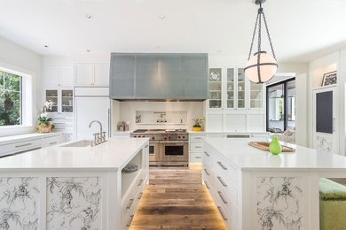 Inspiration for a large coastal kitchen remodel in Other