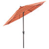 9' Patio Umbrella Bronze Pole Fliberglass Rib Auto Tilt Sunbrella, Dolce Mango