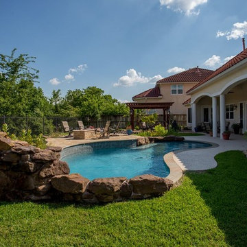 Stand Alone Pergola with Beautiful Pool & Landscaping