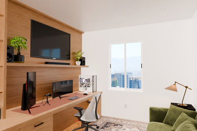Minimalist home office photo in Philadelphia