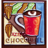 4x4" Azteca Chocolate Dark Coffee Ceramic Art Tile Drink Holder Coaster