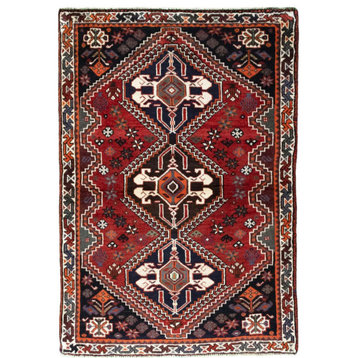 Persian Rug Shiraz 5'3"x3'8" Hand Knotted