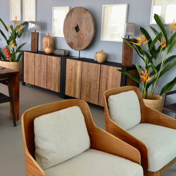 Tout est trouvé ou fabriqué sur place. Artisans et designers