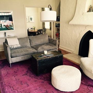 Pink Overdyed Handknotted Oriental Rug