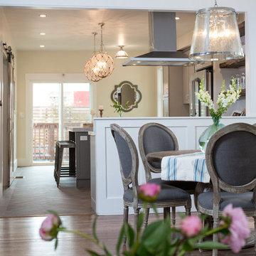 Hamptons-inspired casual/chic restoration of a grand Glenview Craftsman