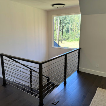 Project #137 | Maple Staircase with Stainless Steel Railing