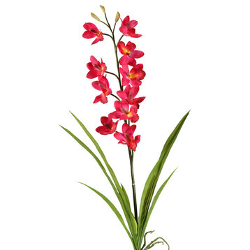 31" Cymbidium Orchid, Set of 3, Purple