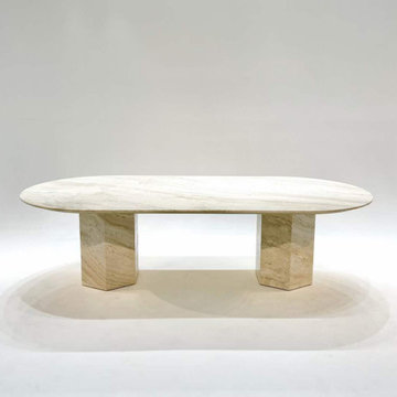 Check out this stunning white dining table made of all-natural marble!