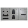vidaXL Peg Boards Metal Pegboards with Versatile Holes Pegboard Wall 3 Pcs Steel