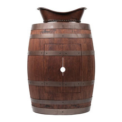 Premier - Wine Barrel Vanity Package with Bath Tub Vessel Sink - Whiskey Finish - Bathroom Vanities And Sink Consoles