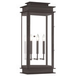 Livex Lighting - Livex Lighting 20208-07 Princeton - 28.5" Three Light Outdoor Wall Lantern - The Princeton collection is a fresh interpretationPrinceton 28.5" Thre Bronze Clear Glass *UL: Suitable for wet locations Energy Star Qualified: n/a ADA Certified: n/a  *Number of Lights: Lamp: 3-*Wattage:60w Candelabra Base bulb(s) *Bulb Included:No *Bulb Type:Candelabra Base *Finish Type:Bronze
