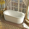 Lucien Oval Freestanding Bathtub, White, Whirlpool and Air