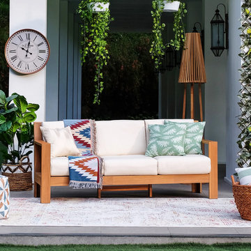 Logan Teak Wood Patio Sofa