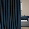 Signature Midnight Blue Doublewide Blackout Velvet Curtain Single Panel, 100"x96"