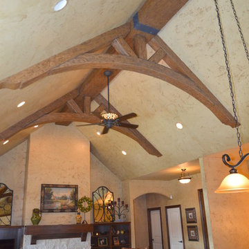 Living Room with Faux Wood Truss