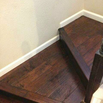 Hand scraped Walnut Staircase, Park Meadows