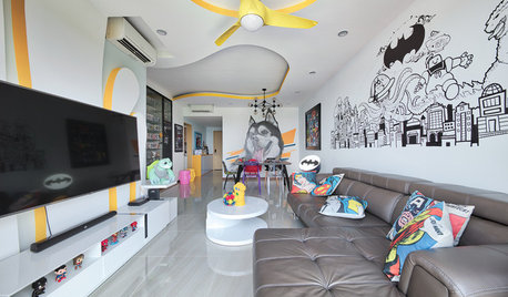 Room Tour: This Hero Living Room Packs in a Bang and a Kerpow