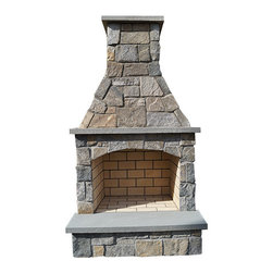 Stoneliving 36" Fireplace with Hearth - Outdoor Fireplaces