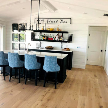 Coastal Farmhouse Family Room & Shared Spaces