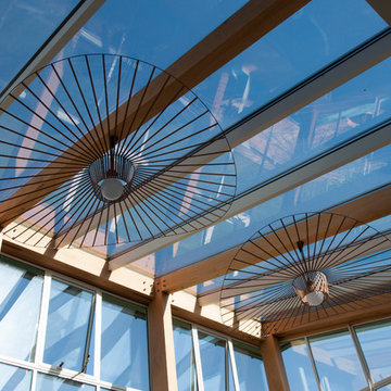 YES Glazing Solutions Crittall Conservatory with Atlas Roof and pre-aged copper