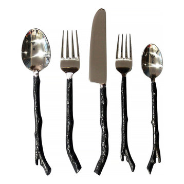 Haussmann Stainless Steel Twig Flatware 5 Pc Set x 4 Place Settings