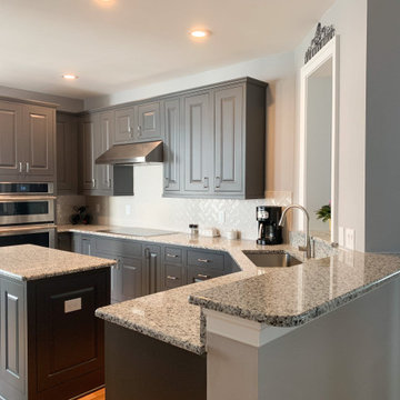 Kitchen Remodel with Peppercorn Cabinetry and Granite Countertops