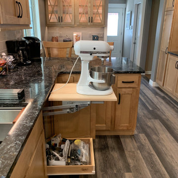 Quad Cities Kitchen Remodel with Great Storage and Maple Cabinets