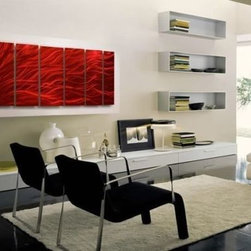 Red Wall Art - Rays of Hope Red by Jon Allen - Wall Decor