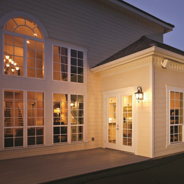 8ft. Smooth-Star doors with grilles between glass (GBGs)