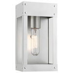 Livex Lighting - Barrett 1 Light Painted Satin Nickel Outdoor Wall Lantern - Made of stainless steel this charming, painted satin nickel finish outdoor wall lantern has a versatile look that can be placed almost anywhere. The brushed nickel accent & clear glass adds a traditional touch to the clean, transitional-contemporary lines.