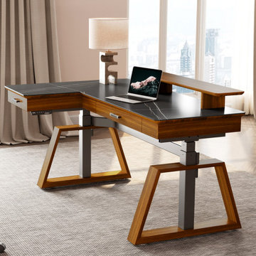 Choose Luxury, Elegance, and Productivity for Your Home Office with L-Shaped Sta