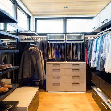 Modern His and Hers Master Closet