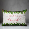 Merry and Bright 14"x20" Throw Pillow Cover
