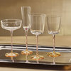 6-Piece Sachi White Wine Glass Set, Amber and Pink