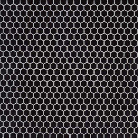 Retro Nero 1 Hexagon 6Mm Glossy Porcelain Pattern Porcelain