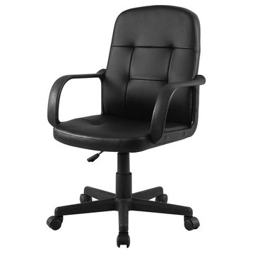 Costway PU Leather Ergonomic Midback Computer Best Desk Task Office Chair