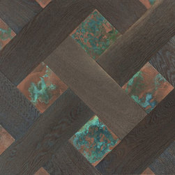 Broderie in Jade and Tarnished Copper - Engineered Hardwood Flooring