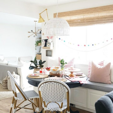 Sunbrella Canvas Granite creates neutral window seat cushion