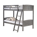 Twin/Twin Louver Bunk Bed, Drawers Or Trundle Not Included
