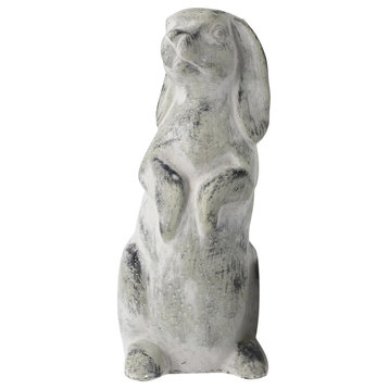Cement Rabbit Statue Natural Gray