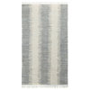 Jagged Gray/Off-White Reversible Cotton Chindi Rug, 30"x50"