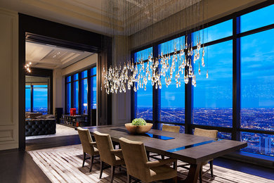Dining room - contemporary dining room idea in Chicago